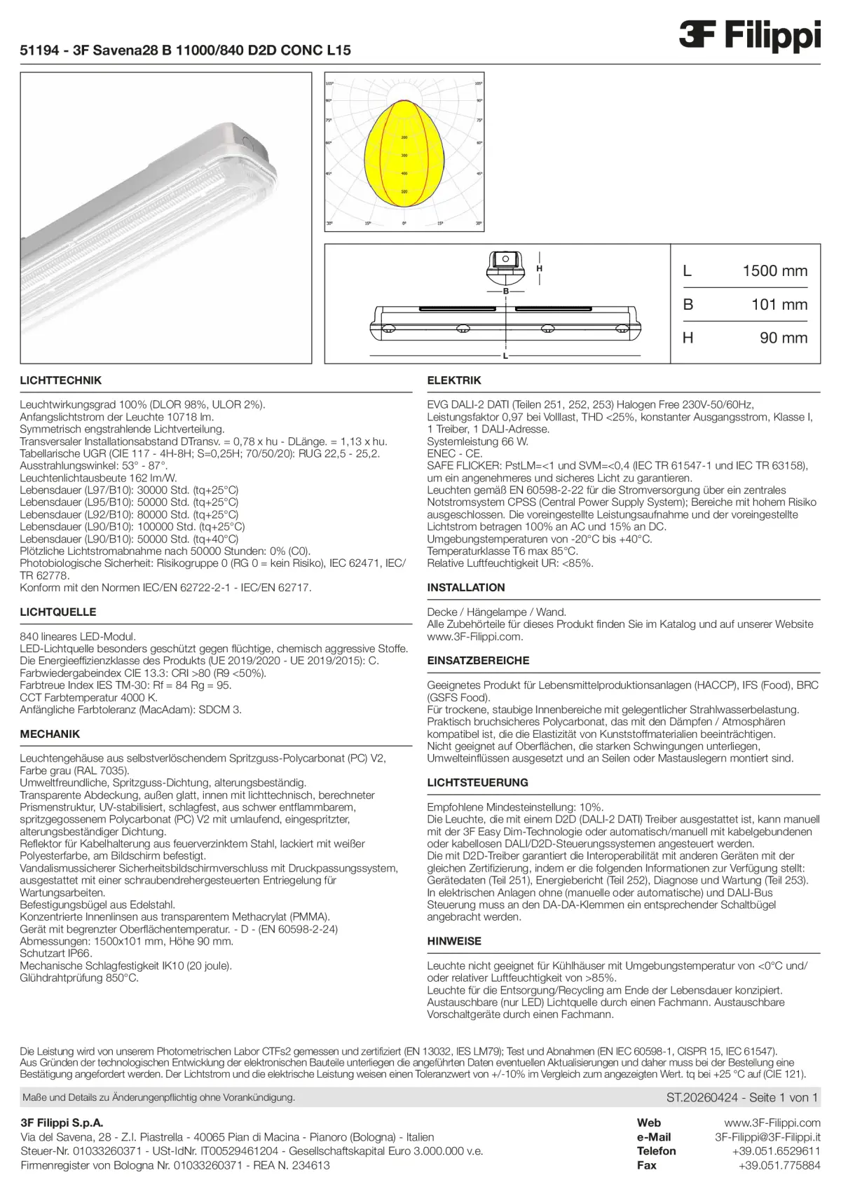 51194 - 3F Savena28 B 11000-840 D2D CONC L15 - Datasheet - de