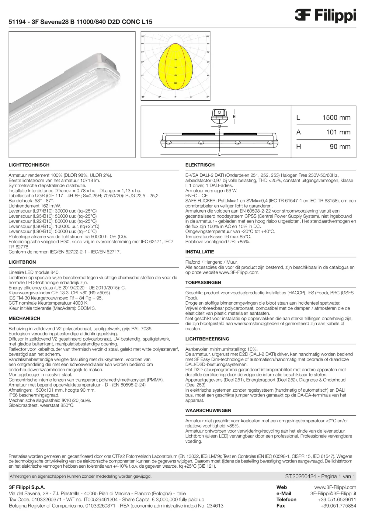 51194 - 3F Savena28 B 11000-840 D2D CONC L15 - Datasheet - nl