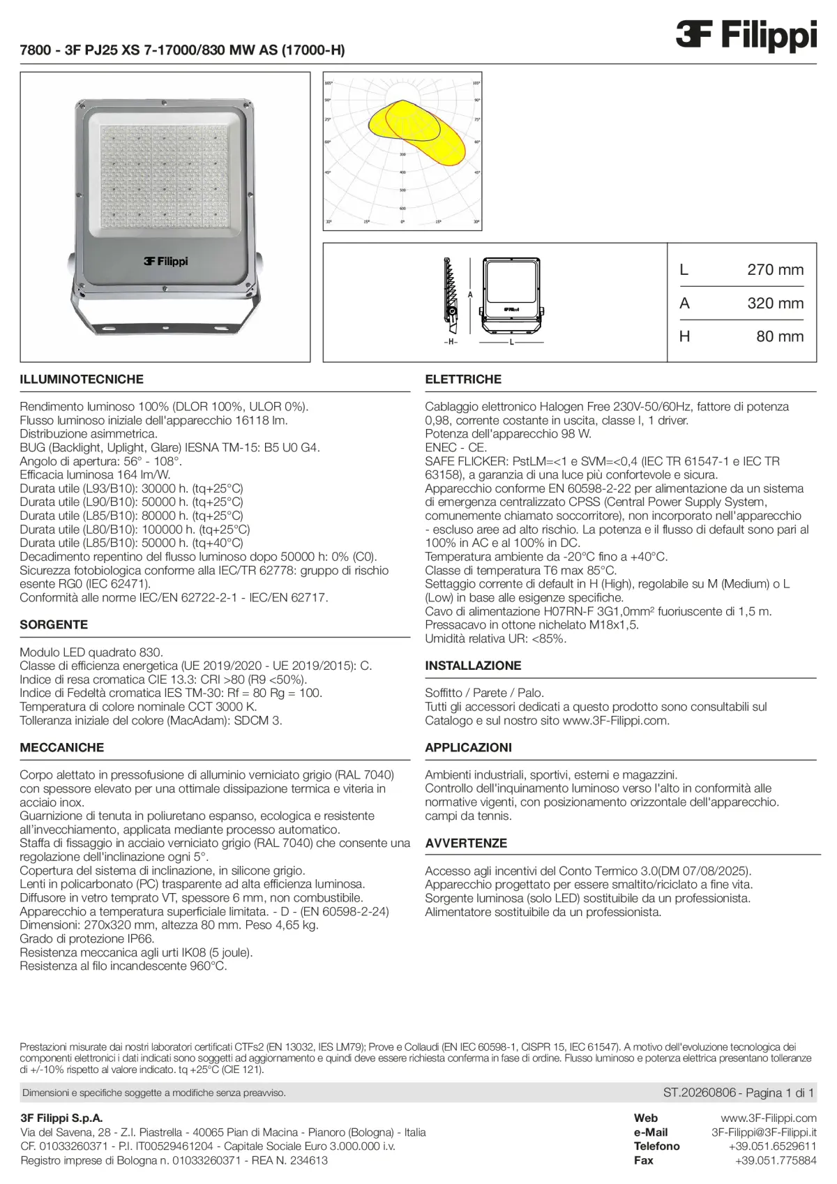 7800 - 3F PJ25 XS 7-17000-830 MW AS (17000-H) - Datasheet - it