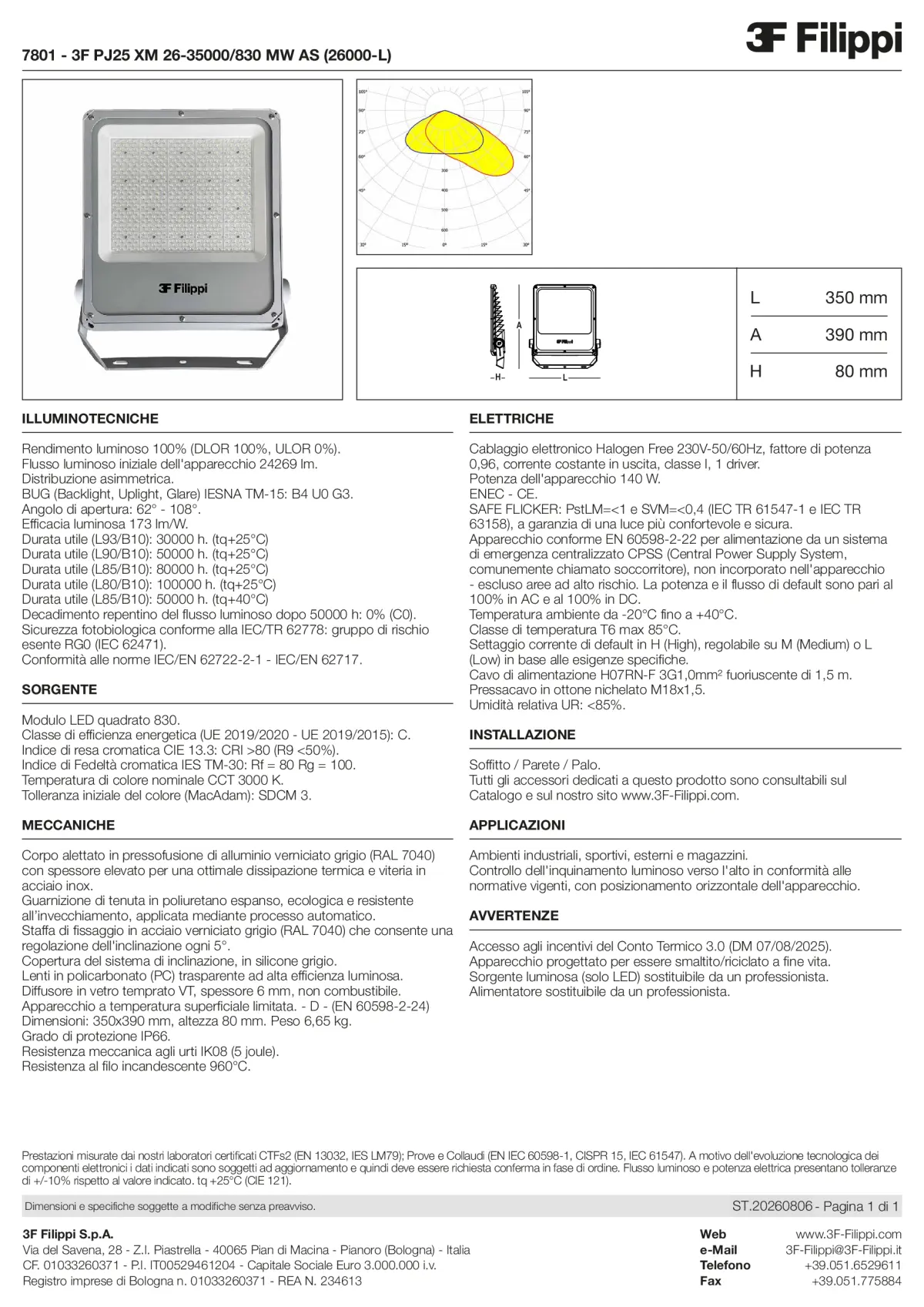 7801 - 3F PJ25 XM 26-35000-830 MW AS (26000-L) - Datasheet - it