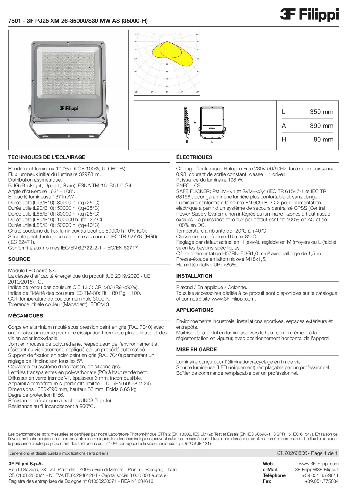 7801 - 3F PJ25 XM 26-35000-830 MW AS (35000-H) - Datasheet - fr