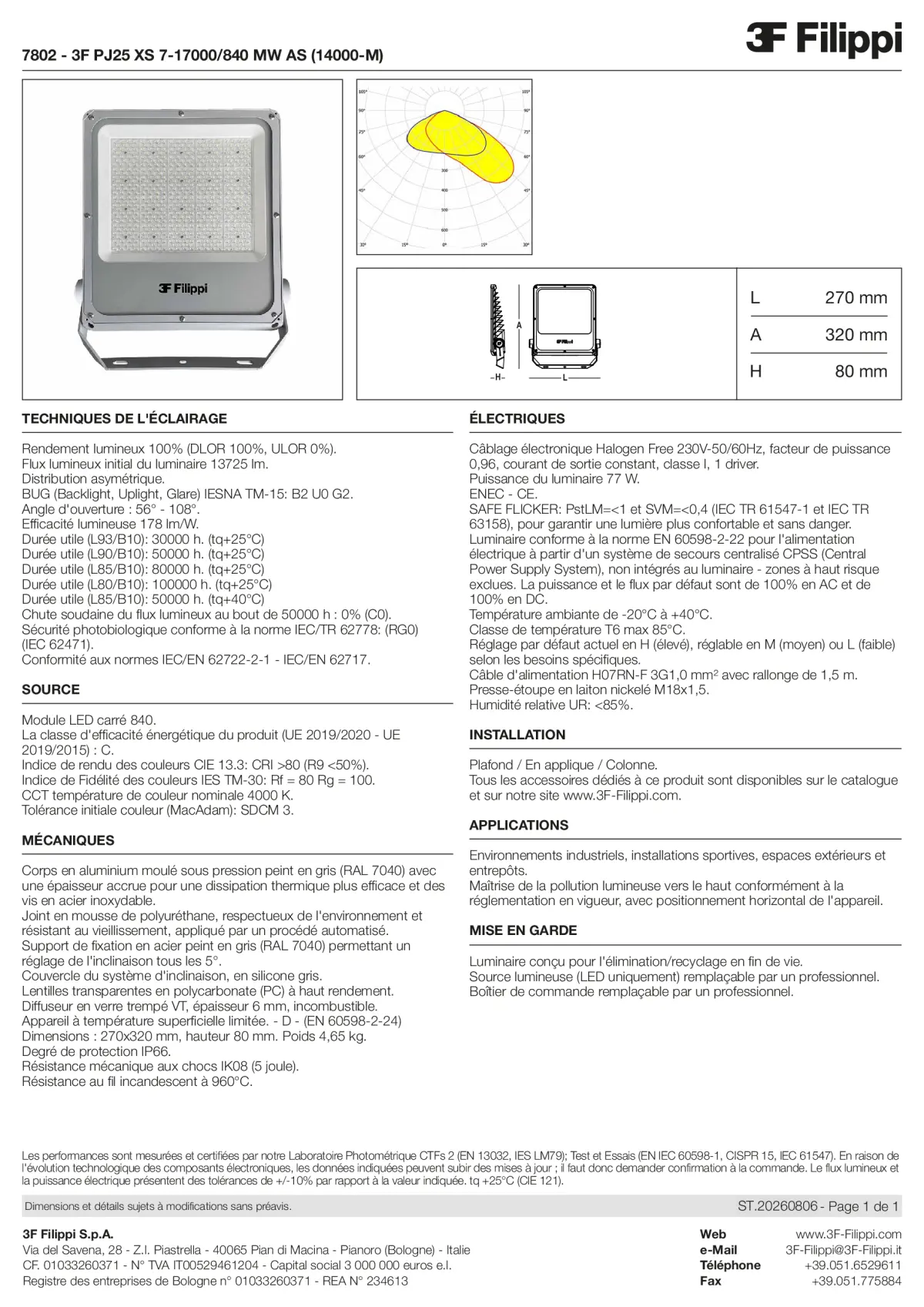 7802 - 3F PJ25 XS 7-17000-840 MW AS (14000-M) - Datasheet - fr