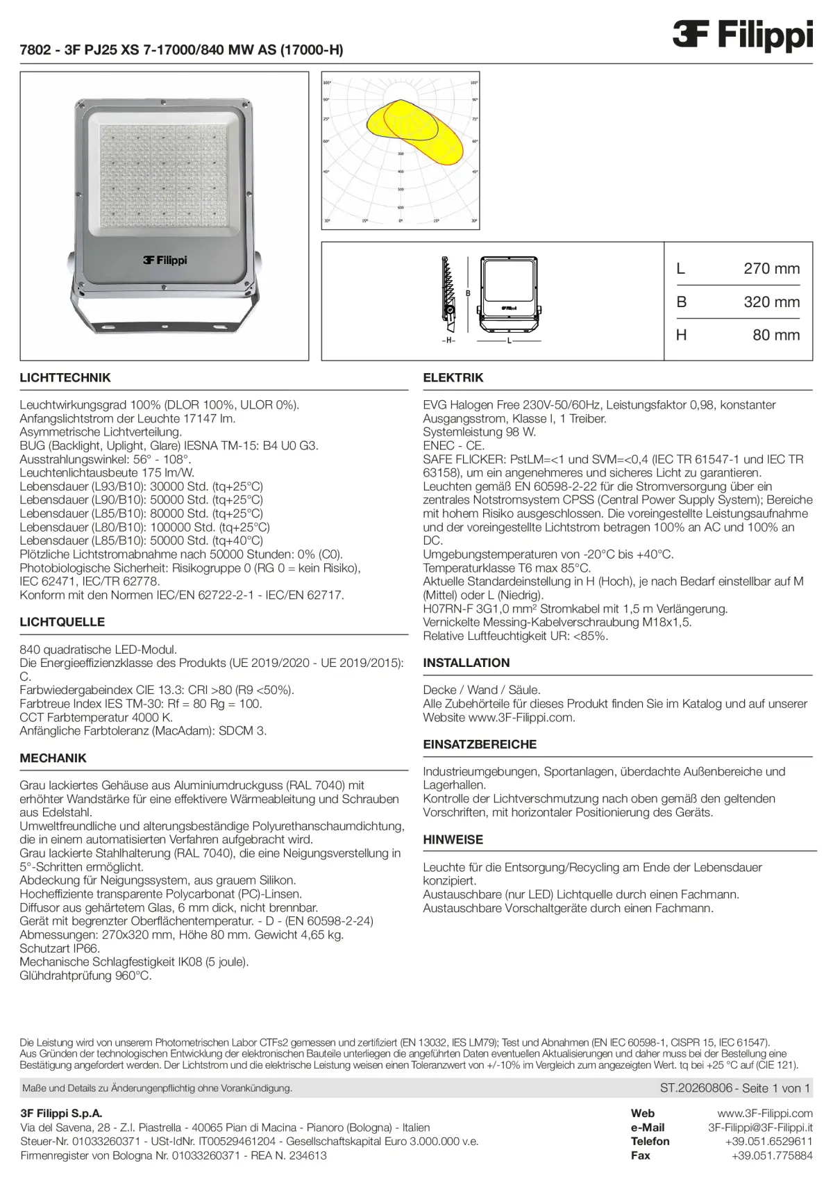 7802 - 3F PJ25 XS 7-17000-840 MW AS (17000-H) - Datasheet - de