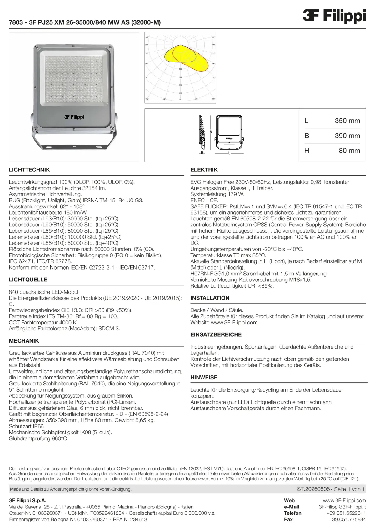7803 - 3F PJ25 XM 26-35000-840 MW AS (32000-M) - Datasheet - de