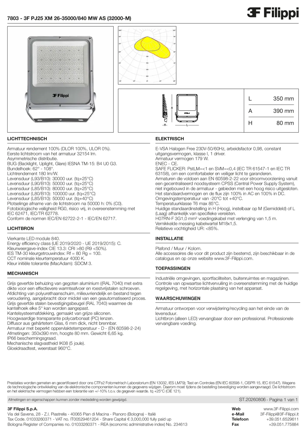 7803 - 3F PJ25 XM 26-35000-840 MW AS (32000-M) - Datasheet - nl