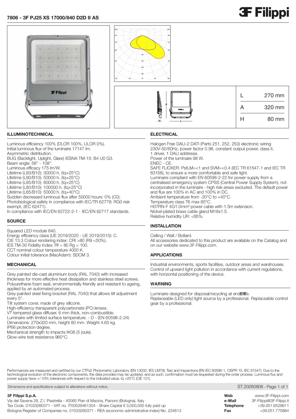 7806 - 3F PJ25 XS 17000-840 D2D II AS - Datasheet - en