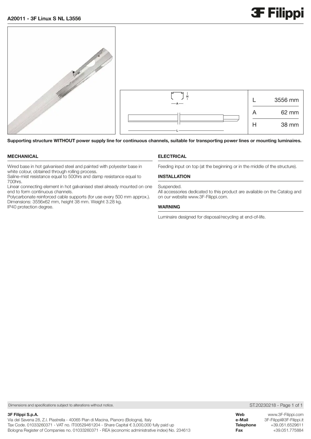 A20011 - 3F Linux S NL L3556 - Datasheet - en