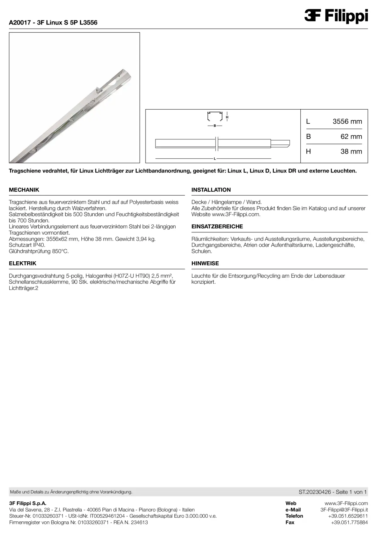 A20017 - 3F Linux S 5P L3556 - Datasheet - de