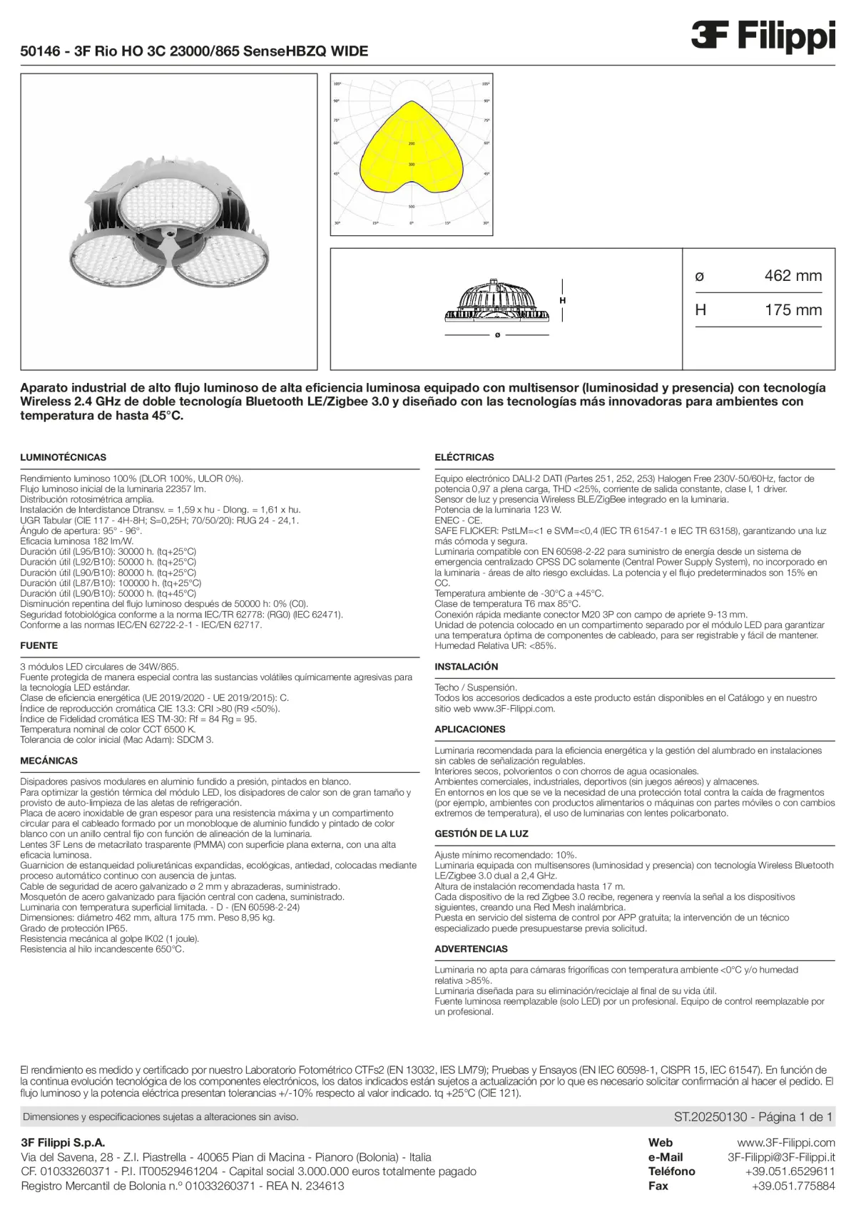 50146 - 3F Rio HO 3C 23000-865 SenseHBZQ WIDE - Datasheet - es