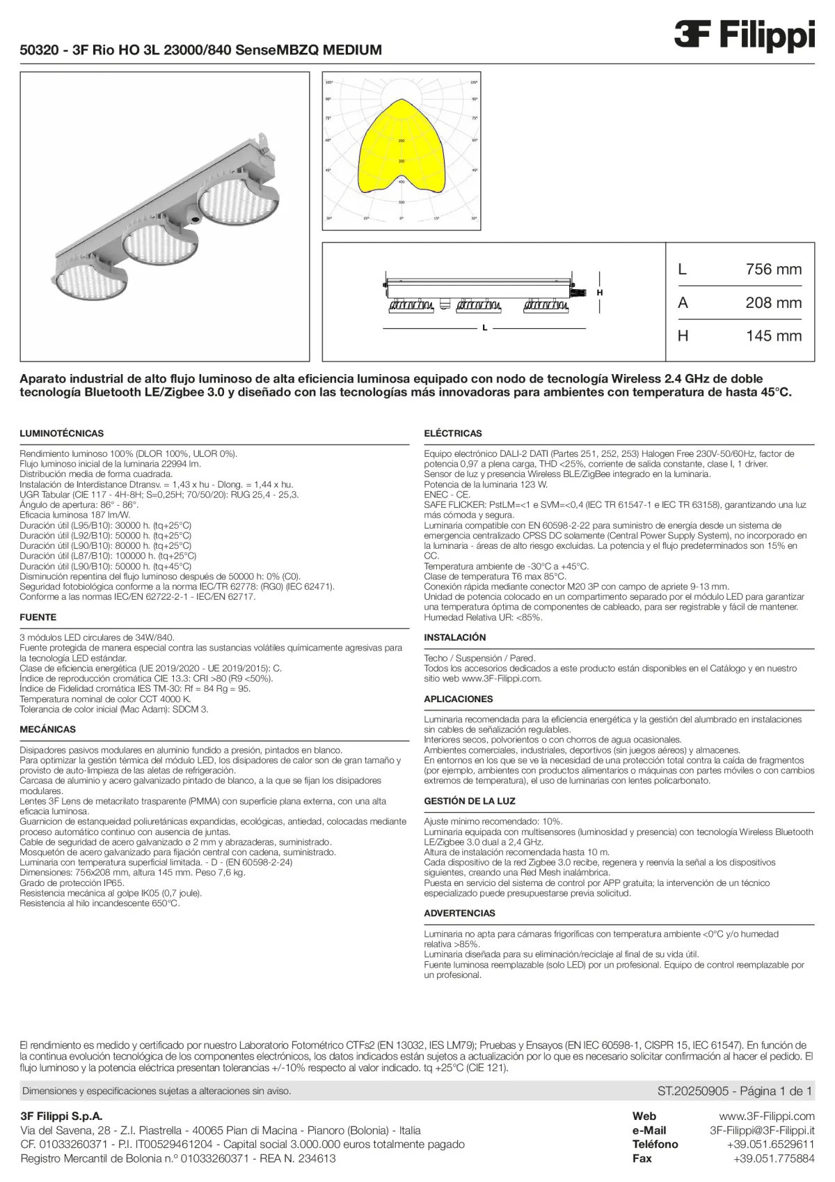 50320 - 3F Rio HO 3L 23000-840 SenseMBZQ MEDIUM - Datasheet - es