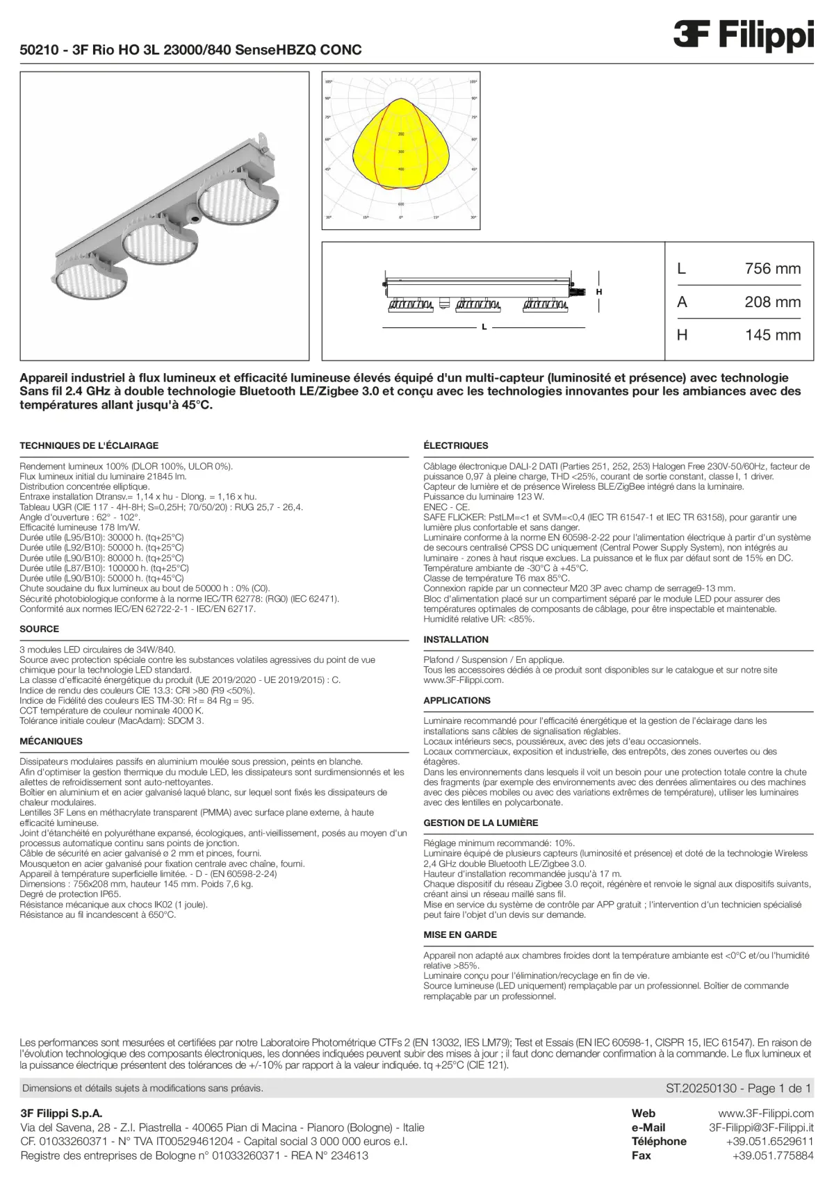 50210 - 3F Rio HO 3L 23000-840 SenseHBZQ CONC - Datasheet - fr