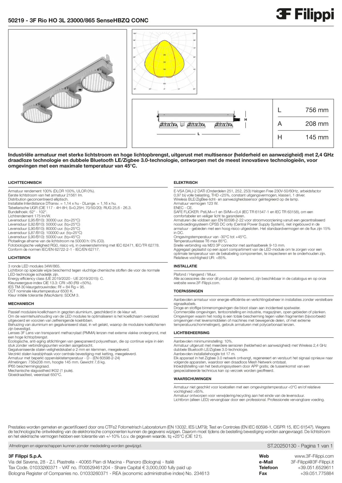 50219 - 3F Rio HO 3L 23000-865 SenseHBZQ CONC - Datasheet - nl