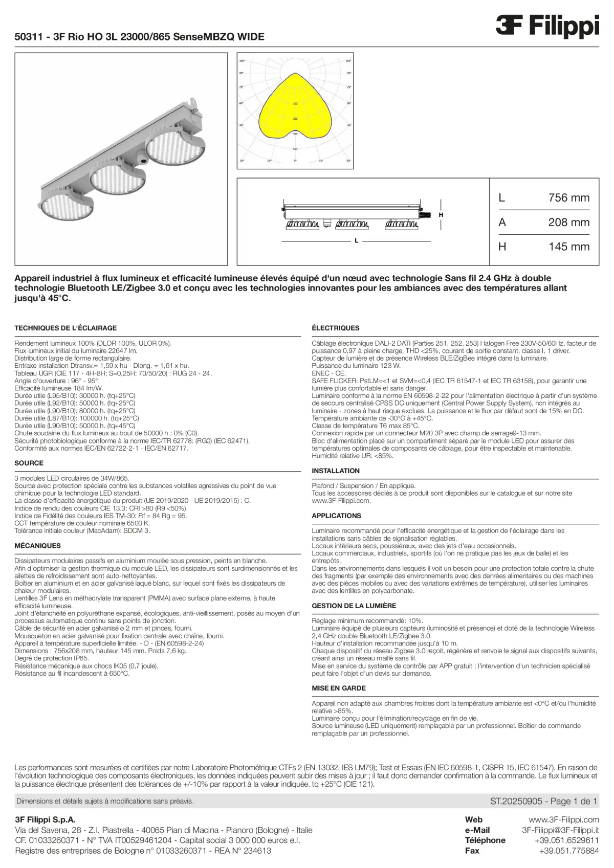 50311 - 3F Rio HO 3L 23000-865 SenseMBZQ WIDE - Datasheet - fr