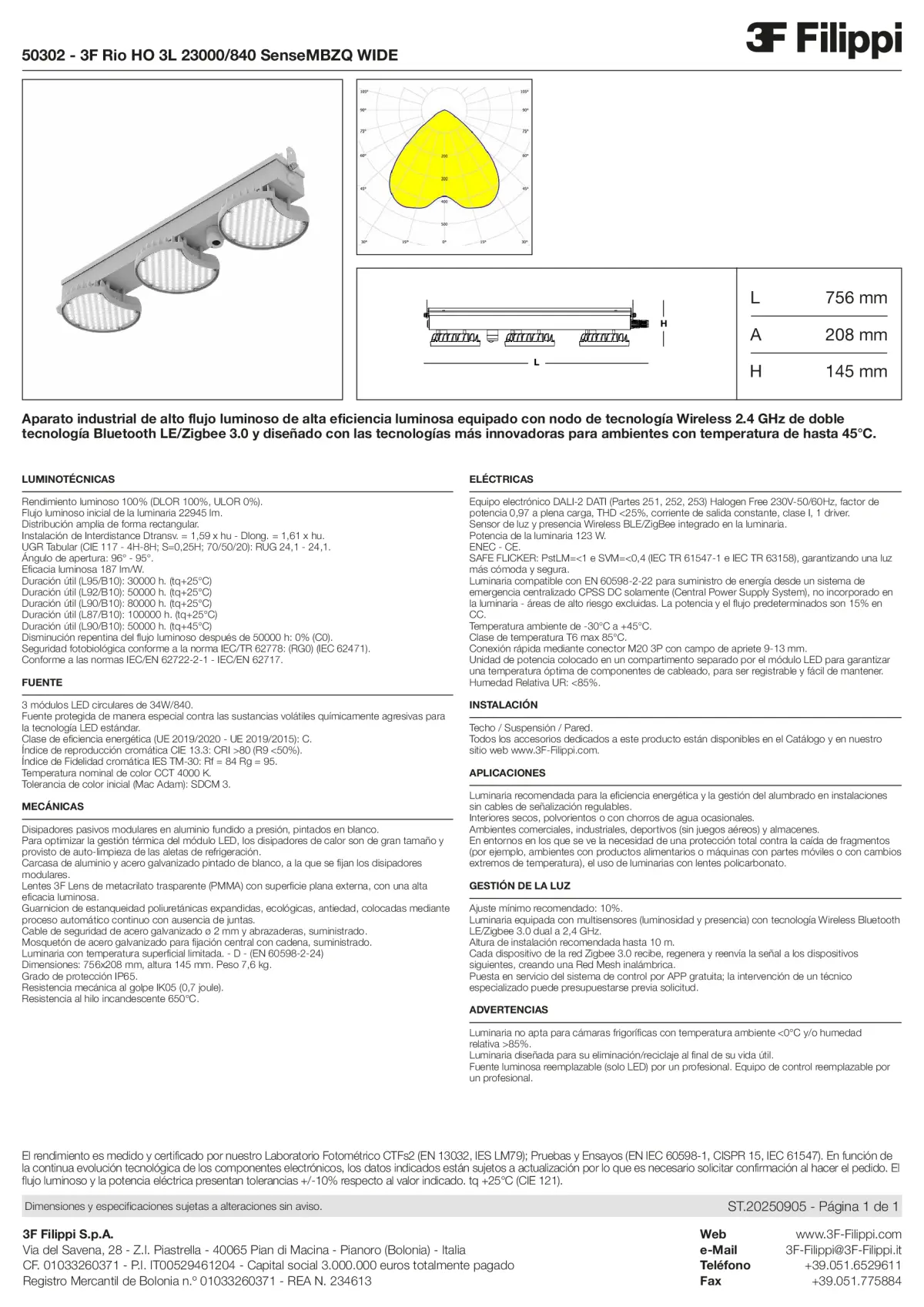 50302 - 3F Rio HO 3L 23000-840 SenseMBZQ WIDE - Datasheet - es