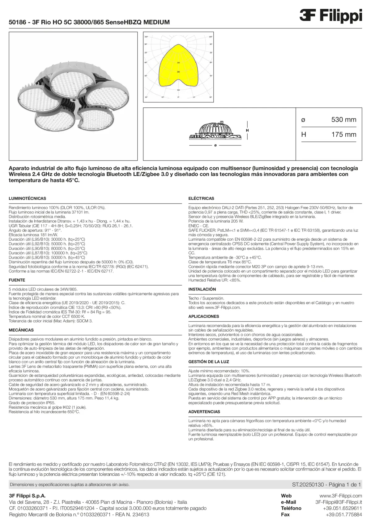 50186 - 3F Rio HO 5C 38000-865 SenseHBZQ MEDIUM - Datasheet - es